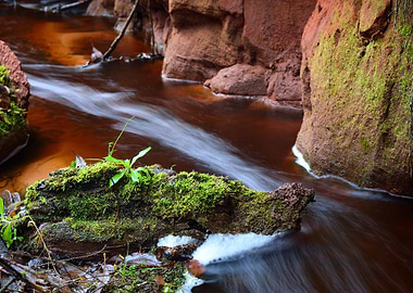 Small River Scene Among Ro