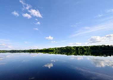 Daugava River With Reflect