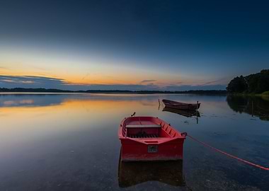 Beautiful Lake Sunset With