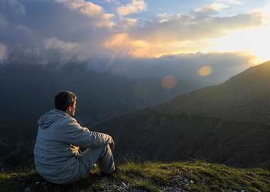 Fresh Sunrise At Mountain