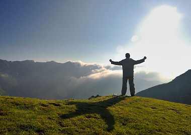 Fresh Sunrise At Mountain