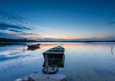 Beautiful Lake Sunset With