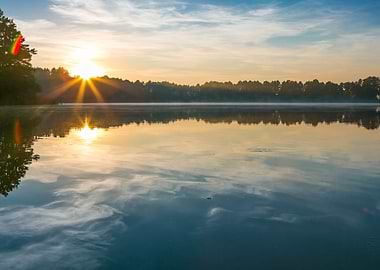 Beautifulsunrise Over Lake