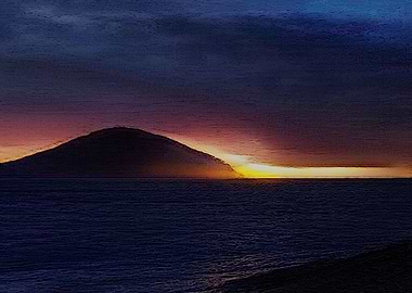 Sunset Comic Landscape