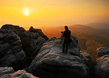 Rocky Landscape With Photo