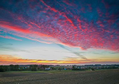Beautiful Sunset Sky Over
