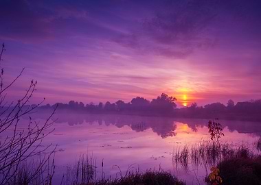 Early Morning Dawn Over Th