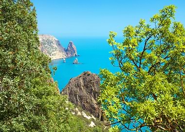 View Of The Sea Coast From