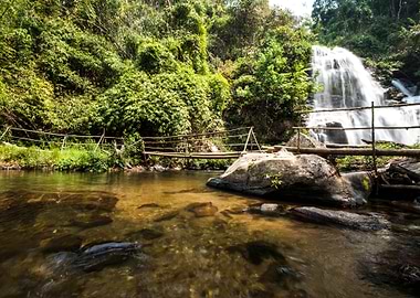 Water Fall In Spring Seaso