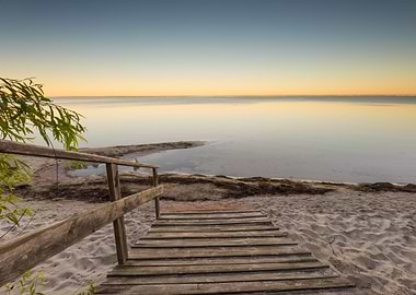 Landscape With Wooden Stai