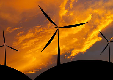 Wind Turbine Silhouette S