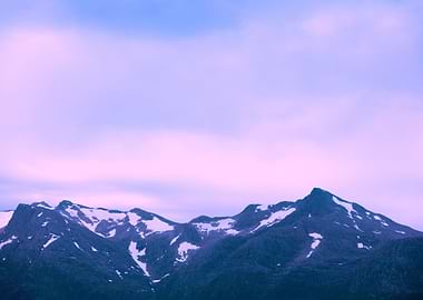 Tops Of Mountains With Gla