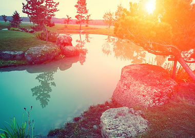 Evening Calm Rural Landsca