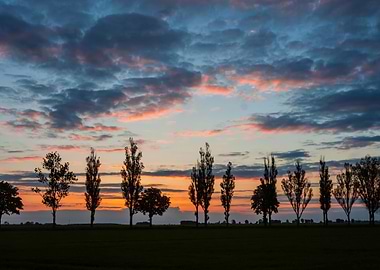 Beautiful Sunset Sky Over