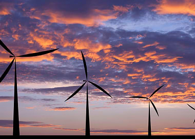 Wind Turbine Silhouette S