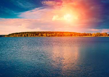 Sunset Over Big Lake