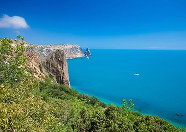View Of The Sea Coast From