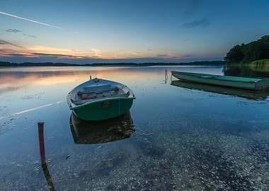 Fisherman Boats Moored On