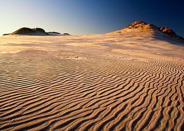 Sand Dunes At Sunrise