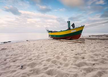 Fishing Boat On Beach Beau