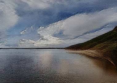river mountain Landscape