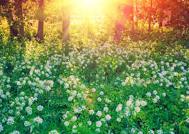 Flowers On The Forest Edge
