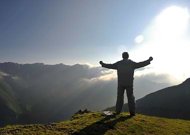 Fresh Sunrise At Mountain