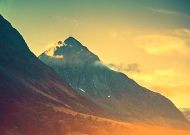 Mountain Landscape In Even