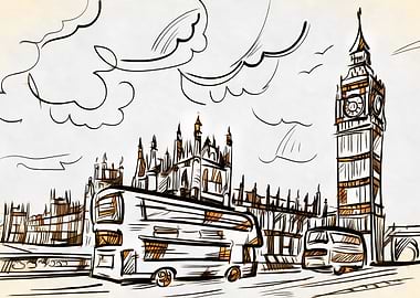 London sketch Big Ben