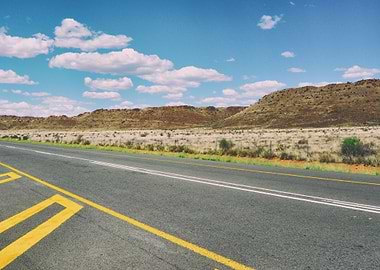 Long road through desert