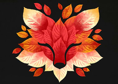 Fox of leaves