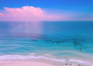 Pink Sunrise Over The Sea