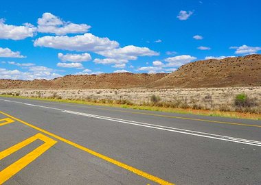 Long road through desert