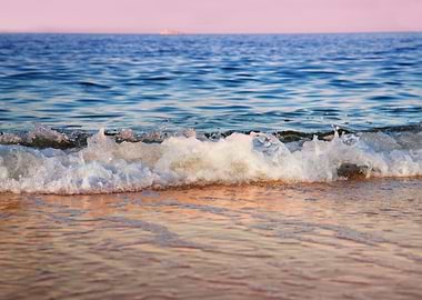 Wave Hitting A Beach At Su