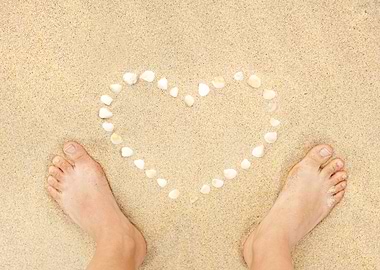 Closeup Of Female Feet At