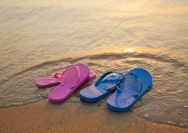 Romantic Beach Scene Femal