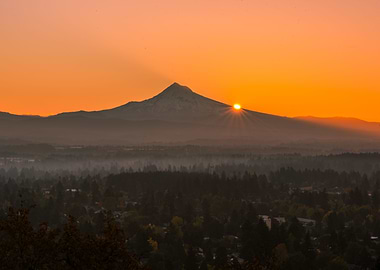 Sunrise over Mt Hood