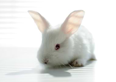 White Beautiful Rabbit Eas