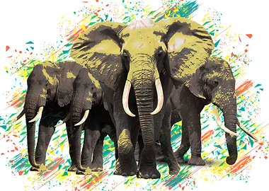 Elephants white color
