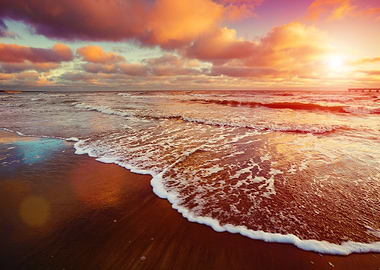 Sunset Over Sea With Oncom