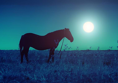 Silhouette Of The Horse On