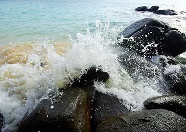 Waves Crushing Into The Ro