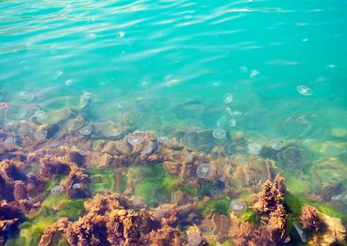 Jellyfish In Black Sea Wat