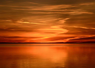 Colorful Sunset In The Sea