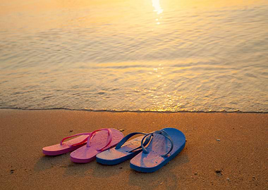 Romantic Beach Scene Femal