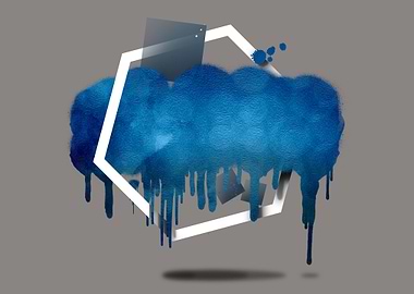 AbstractPaintShapeBlueG