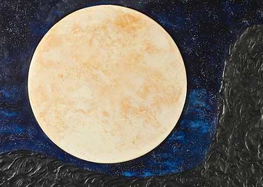 Luna Full Moon Mixed Media