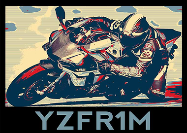 YZF R1M Rider Cornering