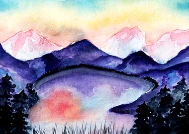 Watercolor landscape