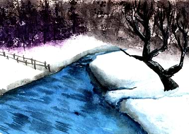 Watercolor landscape